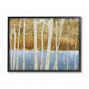 Stupell Home Decor Birch Tree Lake Framed Wall Art