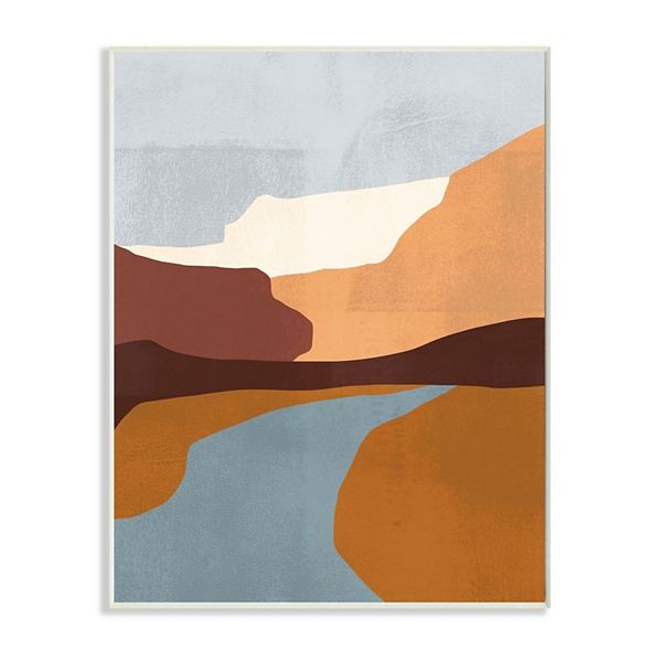 Bold Orange Abstract Geomorphic Color Block Wall Art Pictures For