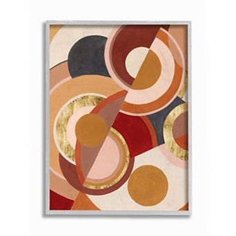 Stupell Home Decor Abstract Circles Asymmetric Framed Wall Art