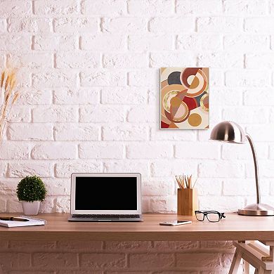 Stupell Home Decor Abstract Red Brown Circles Wall Art