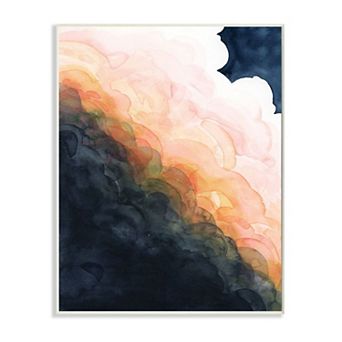 Stupell Home Decor Storm Cloud Abstraction at Sunset Watercolor Wall Art