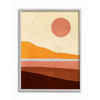 Stupell Home Decor Abstract Beach Landscape Framed Wall Art