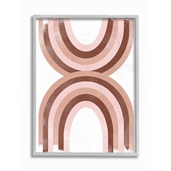 Stupell Home Decor Neutral Rainbow Retro Framed Wall Art
