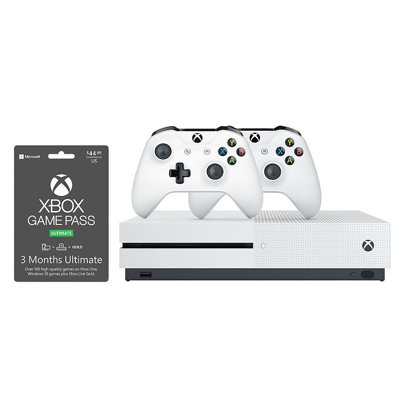 Xbox One S Console with Ultimate Game Pass + Controller Bundle, Black