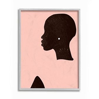 Stupell Home Decor Glam Portrait Earring Framed Wall Art