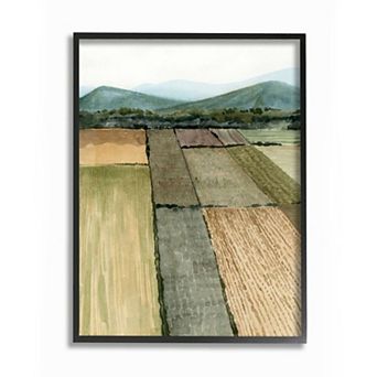 Stupell Home Decor Green Farm Land Framed Wall Art