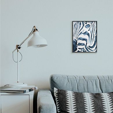 Stupell Home Decor Blue Zebra Framed wall Art