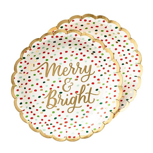 Paper Source Merry Bright Dot Plates 10 Pack