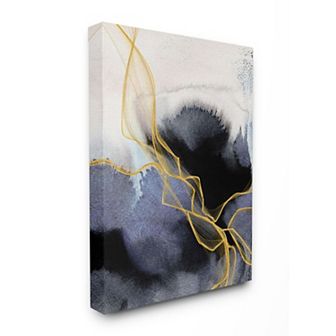 Stupell Home Decor Coastal Abstract Lines Canvas Wall Art