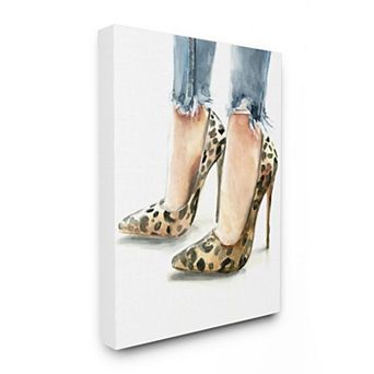 Stupell Home Decor Cheetah Print Heels Canvas Wall Art