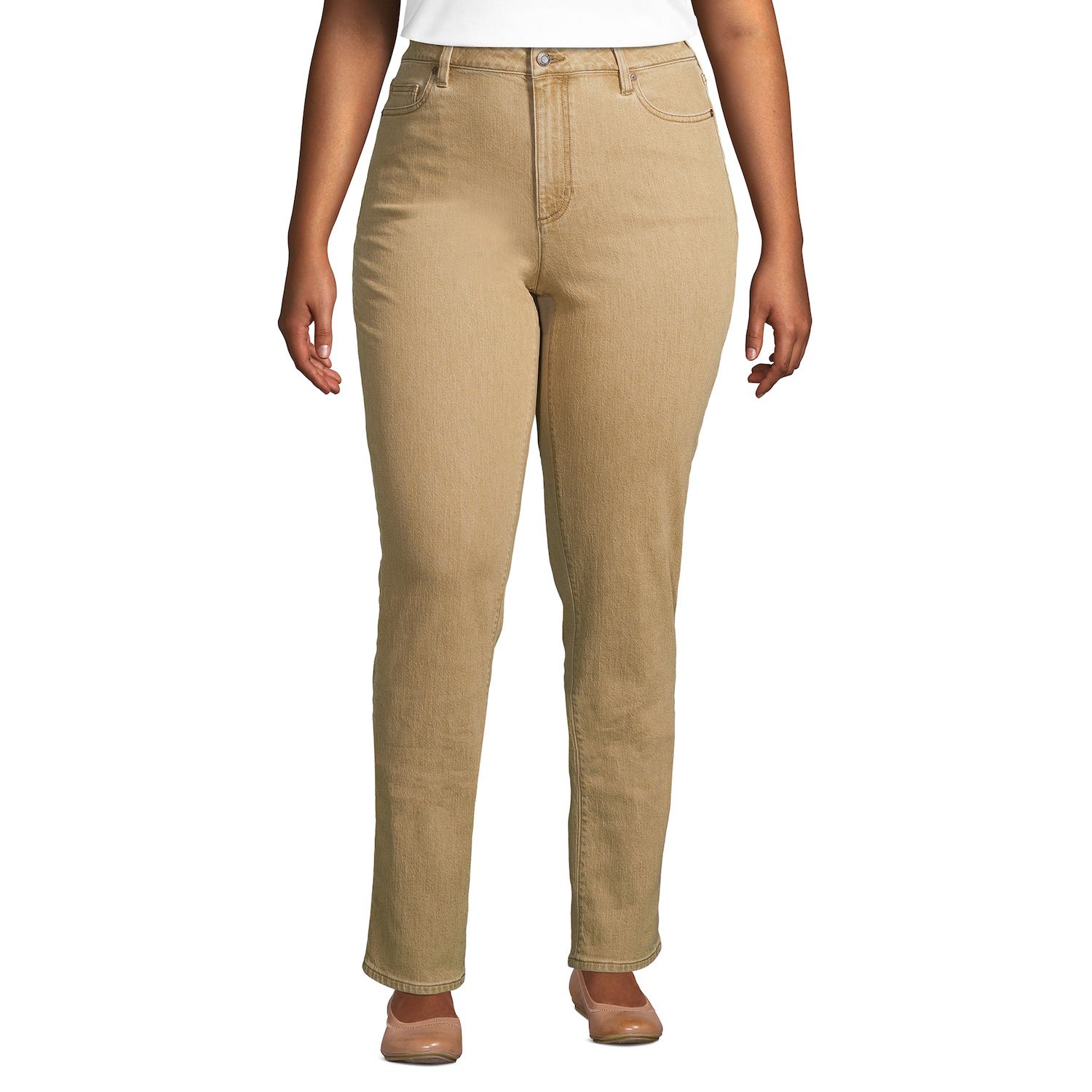 straight leg khaki jeans