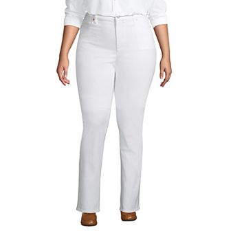 Plus Size Lands' End Midrise Straight-Leg Jeans