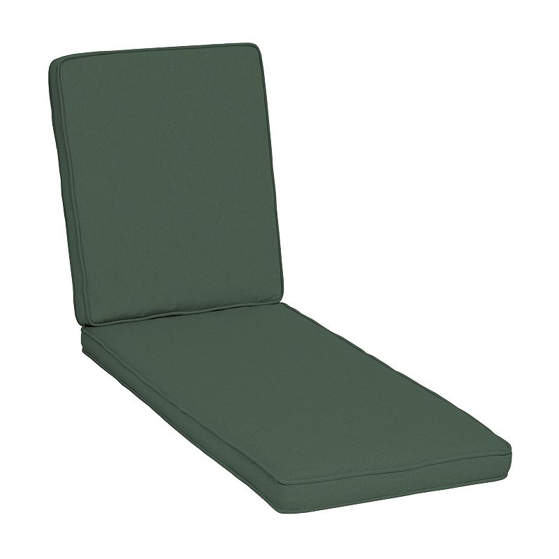 Arden Selections Oasis Outdoor Chaise Cushion, Green, 21X71