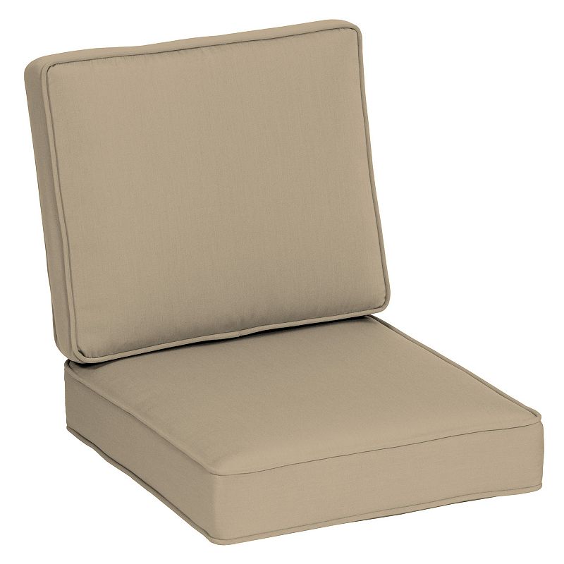 Arden Selections Oasis Deep Seat Cushion Set, Beig/Green, 24X22