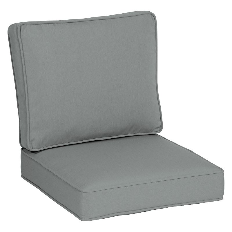 Arden Selections Oasis Deep Seat Cushion Set, Grey, 24X24