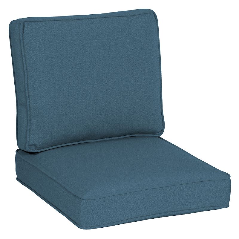 Arden Selections Oasis Plush Deep Seat Cushion Set - 26 x 24, Blue, 24