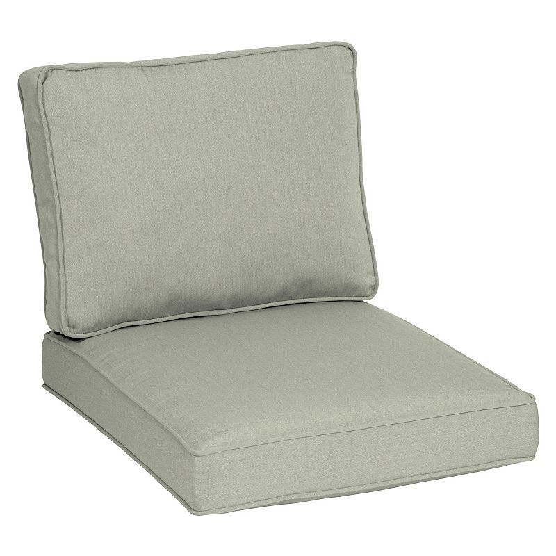 Arden Selections Oasis Plush Deep Seat Cushion Set - 30 x 26, Light Gr
