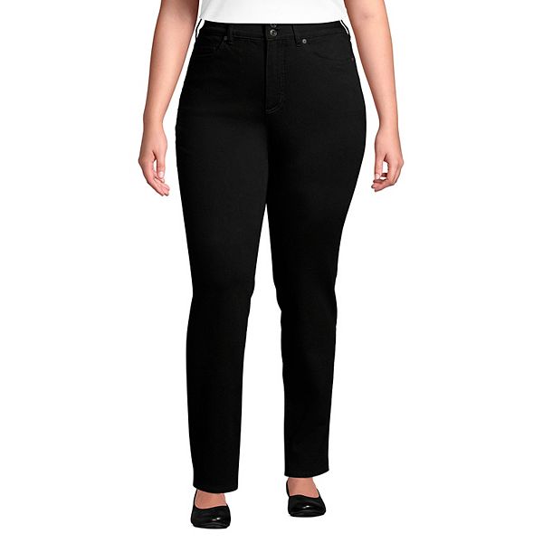 Plus Size Lands End Straight Leg Shaping Jeans