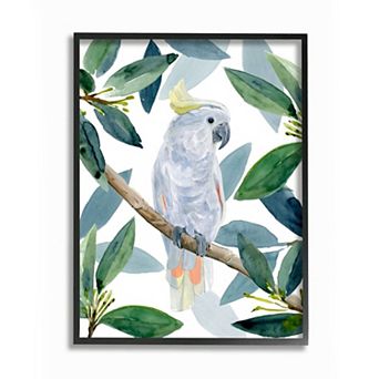 Stupell Home Decor Tropical Cockatoo Bird Framed Wall Art