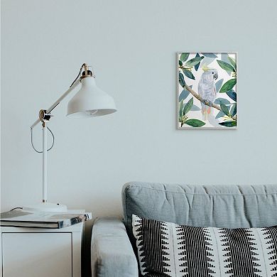 Stupell Home Decor Tropical Greenery Cockatoo Bird Framed Wall Art