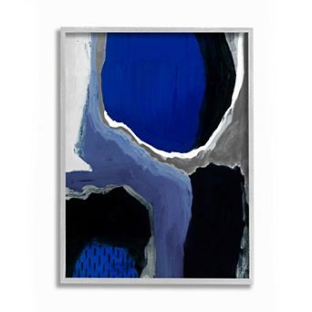 Stupell Home Decor Abstract Blue Cobalt Framed Wall Art