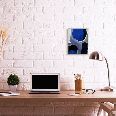 Stupell Home Decor Abstract Blue Cobalt Framed Wall Art