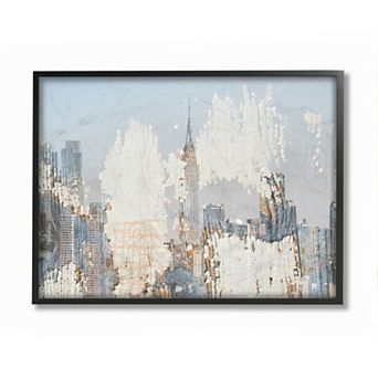 Stupell Home Decor Distressed New York City Framed Wall Art