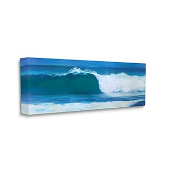 Stupell Home Decor Crested Beach Barrel Wave Canvas Wall Art