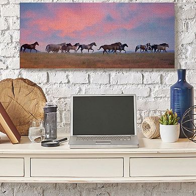 Stupell Home Decor Wild Horses Running Canvas Wall Art