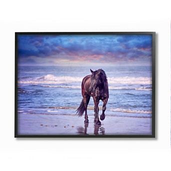 Stupell Home Decor Wild Horse Beach Framed Wall Art