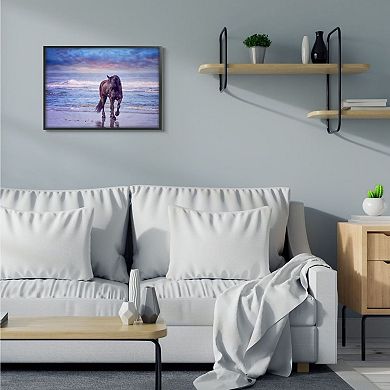 Stupell Home Decor Wild Horse Beach Framed Wall Art