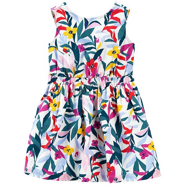 Toddler Girl Carter's Floral Linen Dress
