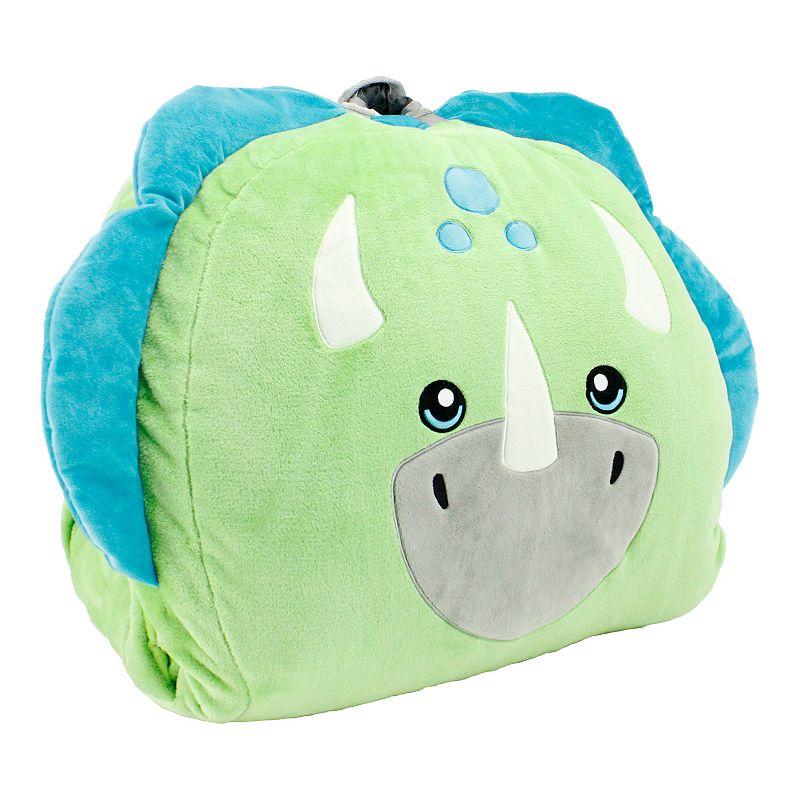 Animal Adventure Soft Landing Triceratops Luxe Lounger, Green, 9X18.5