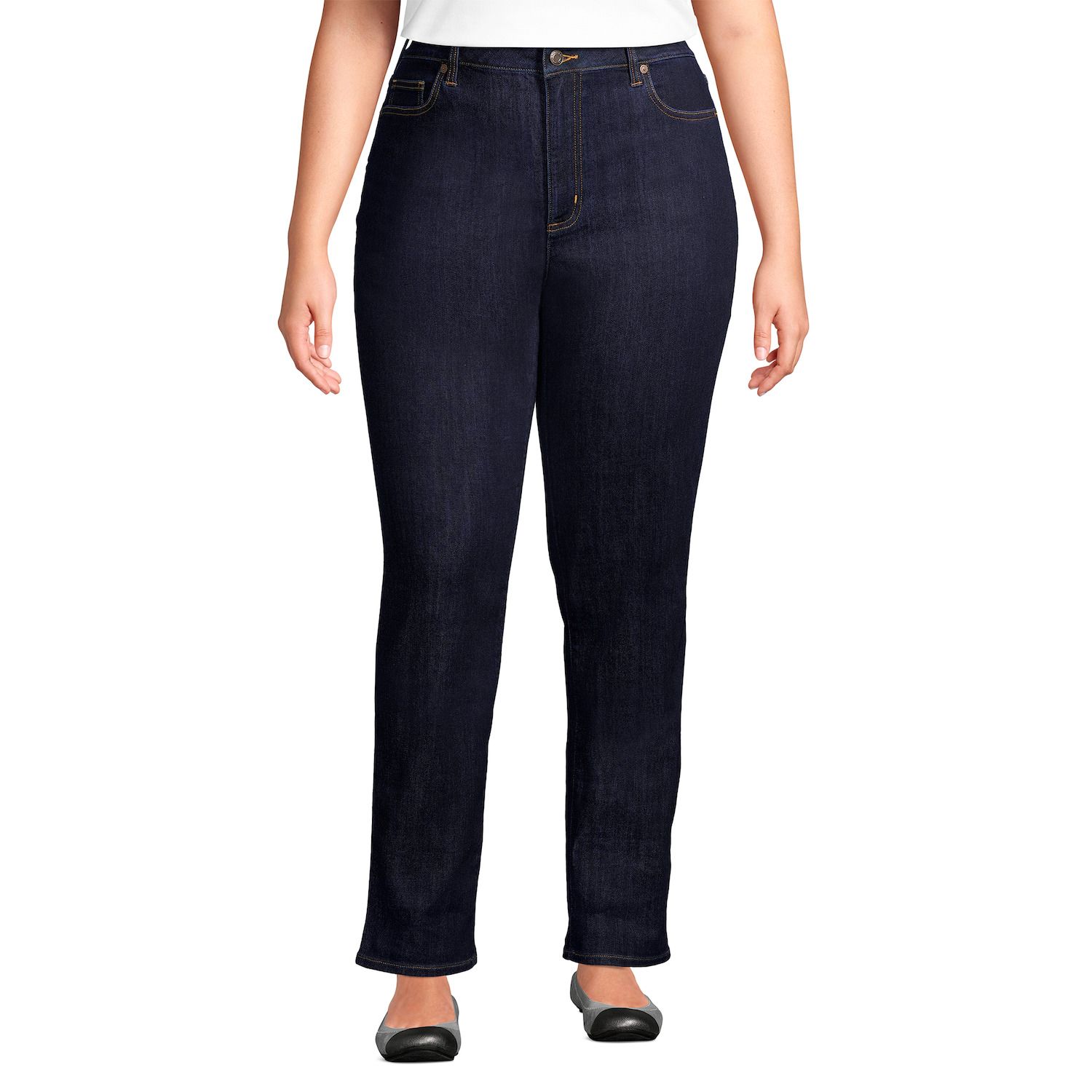 lands end mid rise straight jean