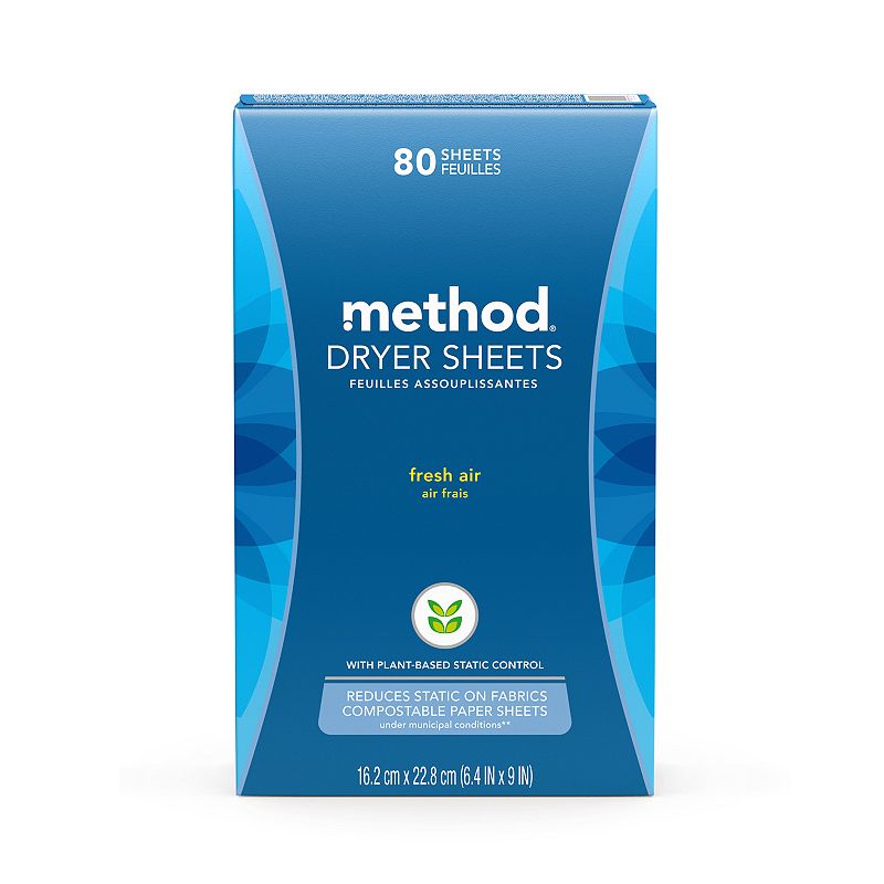 UPC 817939019207 product image for Method Dryer Sheets - Fresh Air, 80 count, Multicolor | upcitemdb.com