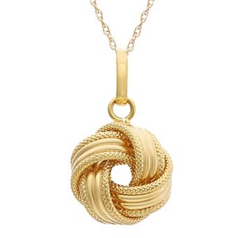Jordan Blue 10k Gold Love Knot Pendant