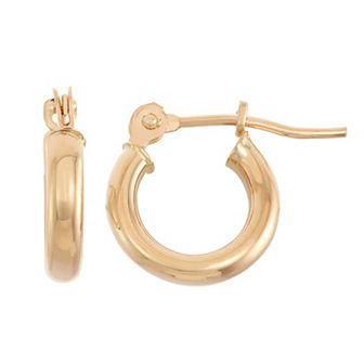 Jordan Blue 10k Gold Hoop Earrings 2 x 10mm