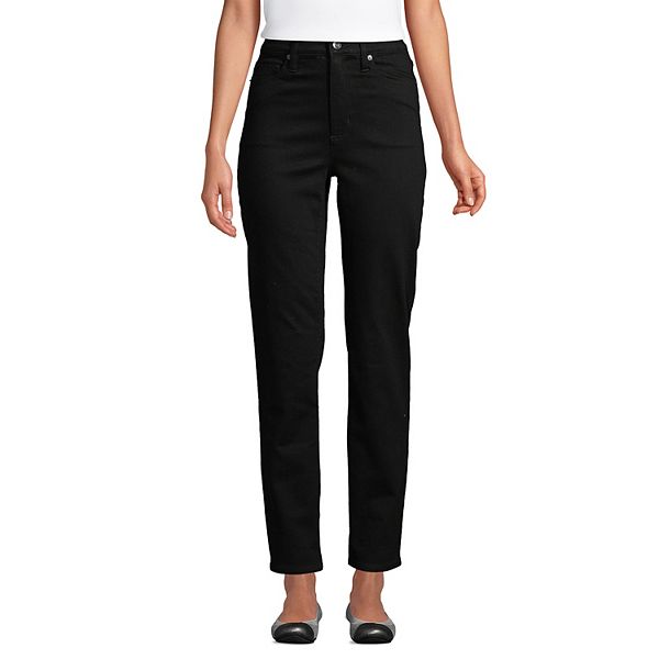 Petite Lands' End High Rise Straight-Leg Ankle Jeans
