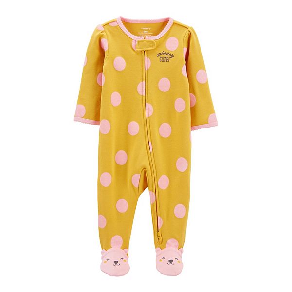 Baby Girl Carter S Polka Dot 2 Way Zip Sleep Play