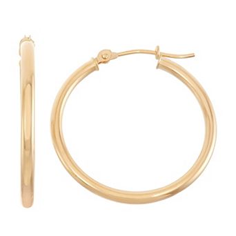 Jordan Blue 10k Gold Hoop Earrings 2 x 25mm