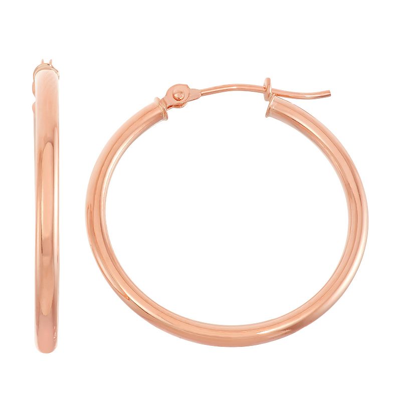 50771306 10k Gold Hoop Earrings, Womens, Pink sku 50771306