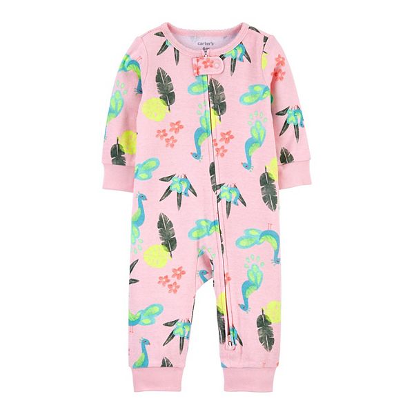 Baby Girl Carter S Peacock Zip Up Footless Sleep Play