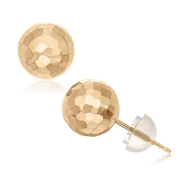 hammered gold earrings studs