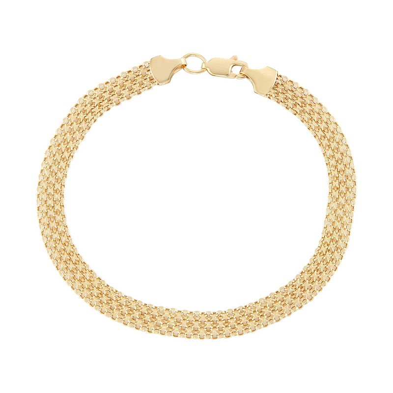 28152777 10k Gold Bismark Chain Bracelet, Womens, Size: 8,  sku 28152777