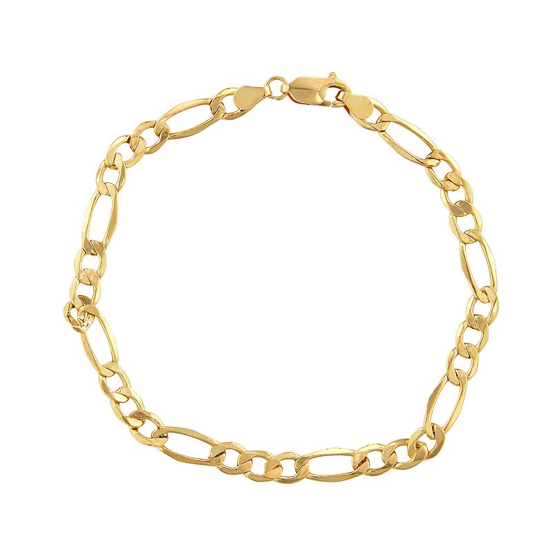 28152778 Mens 10k Gold Figaro Chain Necklace, Size: 8, Yell sku 28152778