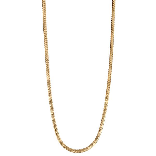 Jordan Blue 10k Gold Herringbone Chain Necklace