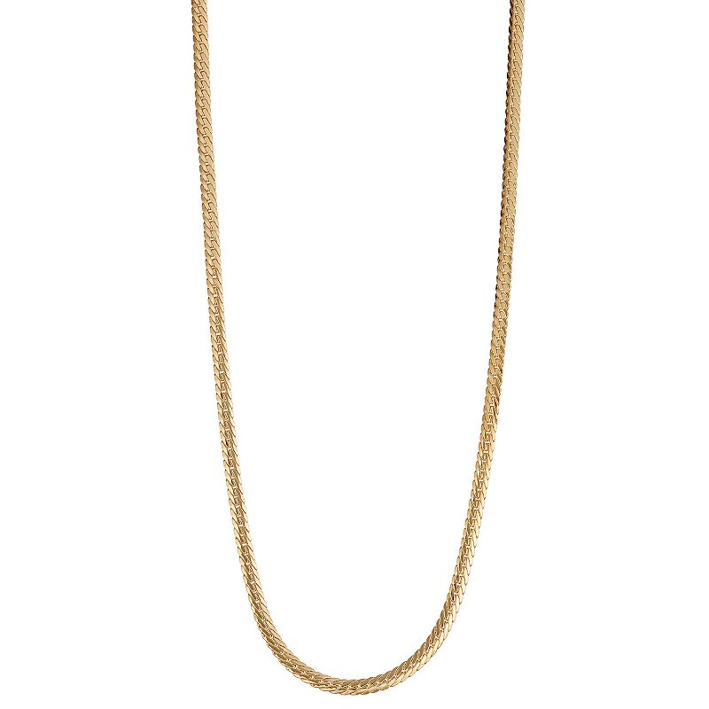 10k Gold Herringbone Chain Necklace, Womens, Size: 20, Yellow