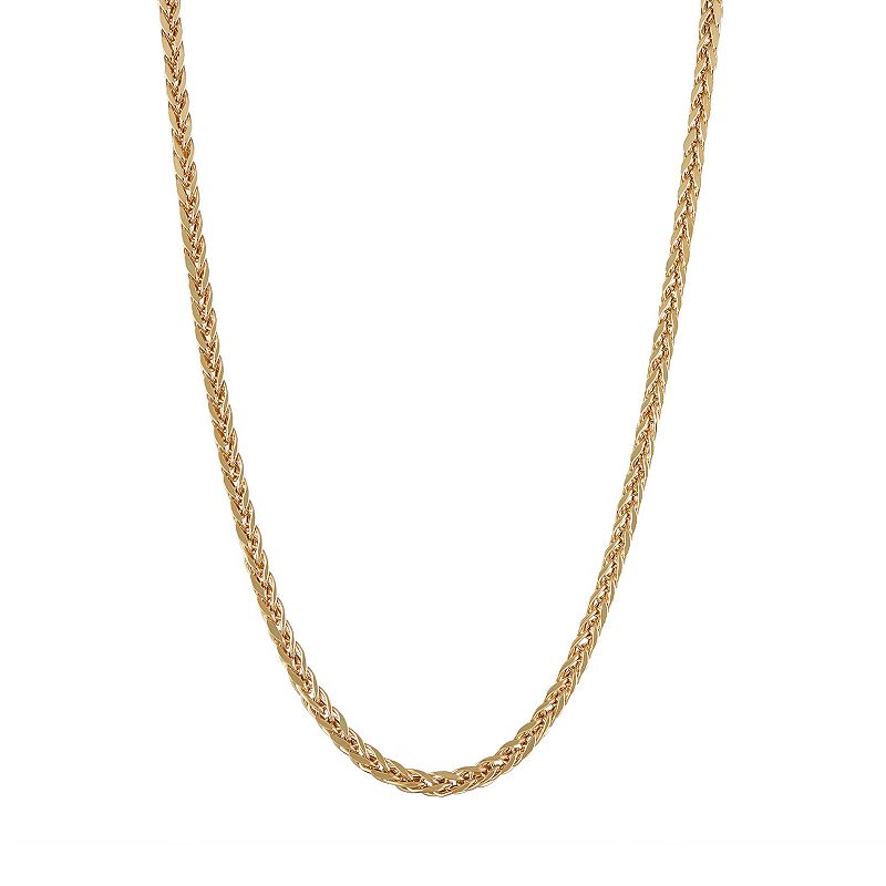 10k Gold Wheat Chain Necklace, Womens, Size: 20, Yellow