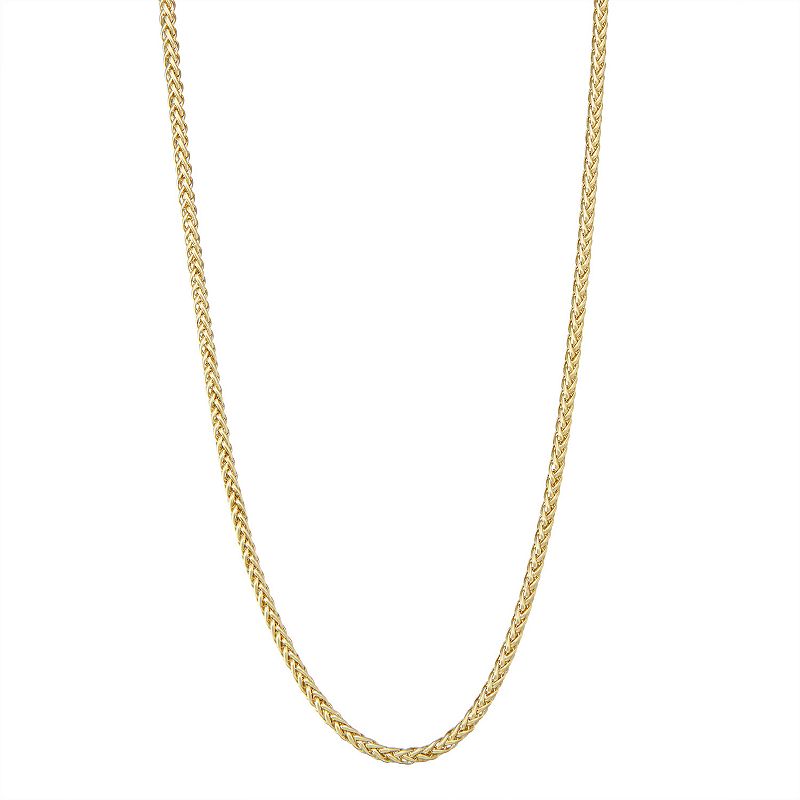 29610849 Mens 10k Gold Wheat Chain Necklace, Size: 18, Yell sku 29610849
