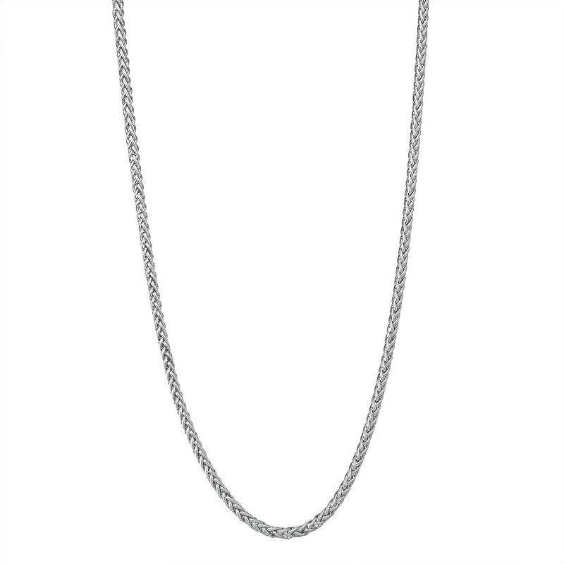 Mens 10k Gold Wheat Chain Necklace, Size: 18, White